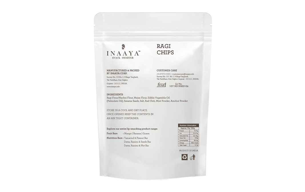 Inaaya Ragi Chips    Pack  150 grams